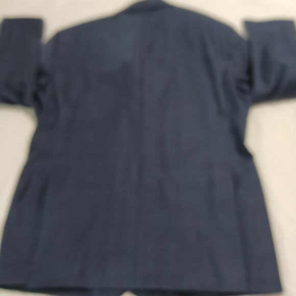 Jos.A.Bank Traveler 48 Long !00% wool tailored fit deep blue Men's blazer lined - Picture 7 of 14